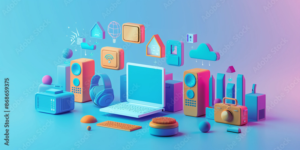 3D graphic of Internet of thing concepts 3D graphic of Internet of thing concepts