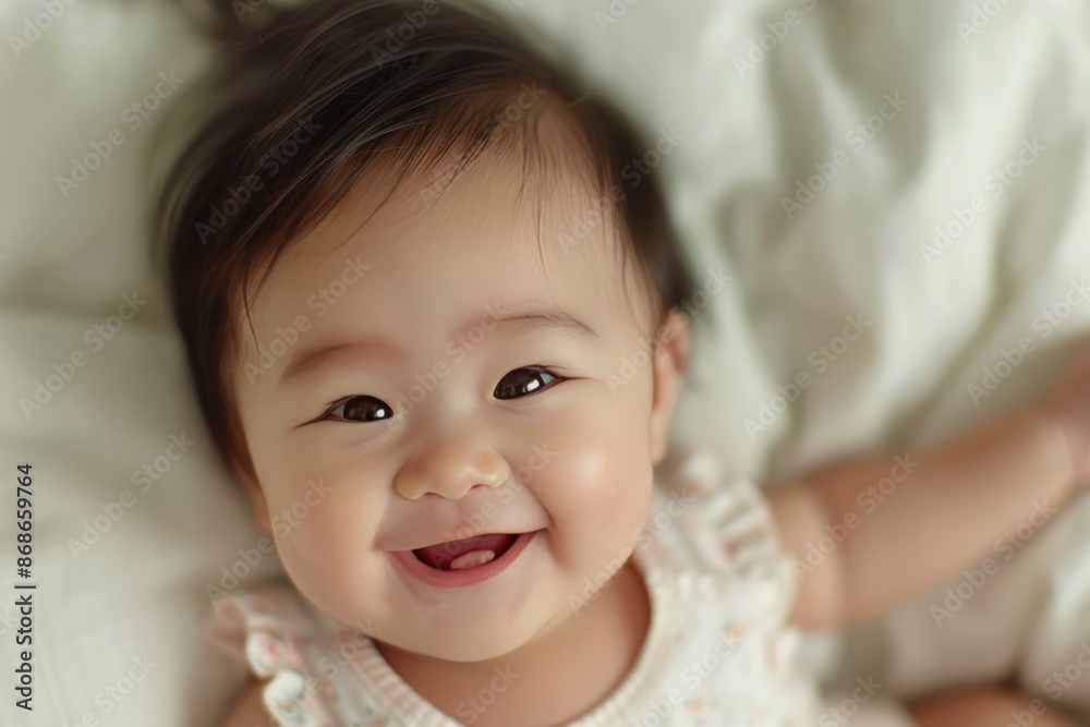 Portrait of a Smiling Baby Girl