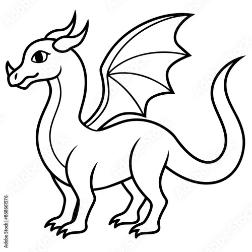 illustration of a cartoon dragon © Aynal