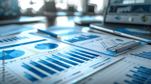 Obraz na płótnie Business and office statistics numbers and reports very detailed and realistic shape w salonie