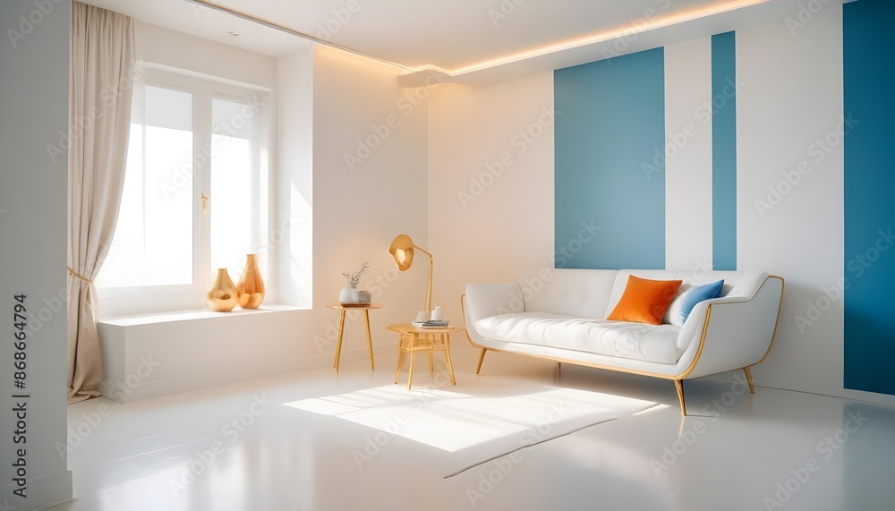 Photo interior modern design room 3d illustration Photo interior modern design room 3d illustration