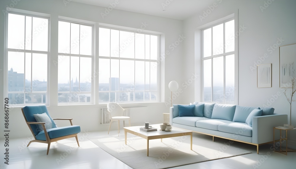 Fototapeta premium Photo interior modern design room 3d illustration