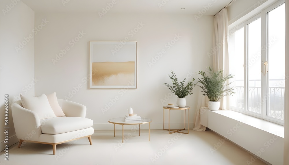 Fototapeta premium Photo interior modern design room 3d illustration