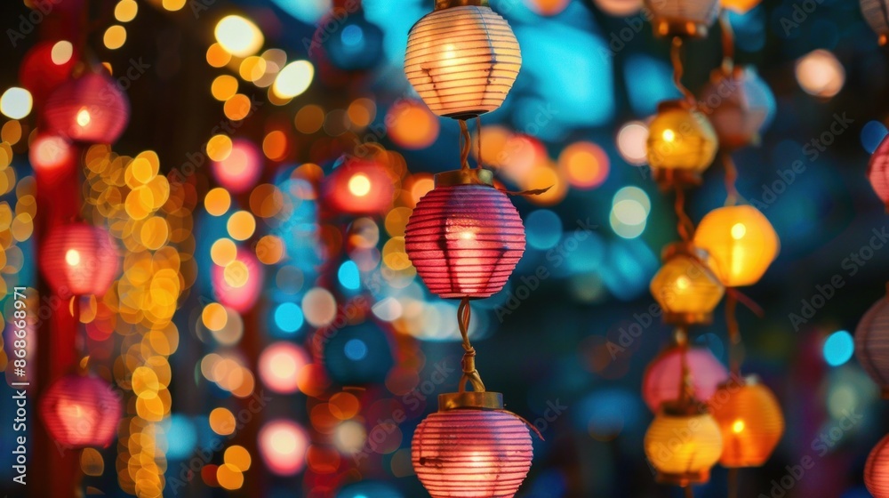 Bokeh effect from light bulbs at the Thai Pet Festival.
Bokeh effect from light bulbs at the Thai Pet Festival.