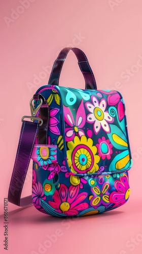 Concept Art of Design an iPad bag for kids with fun, colorful patterns,ultra-high quality realistic professional