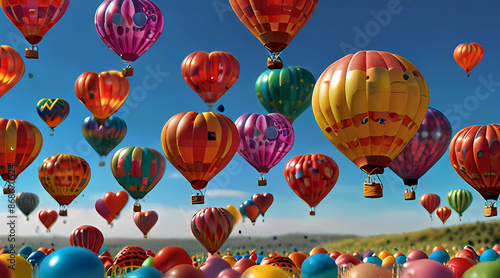 Wallpaper Mural The Beauty of a Heart Shaped Hot Air Balloon in the Sky Torontodigital.ca