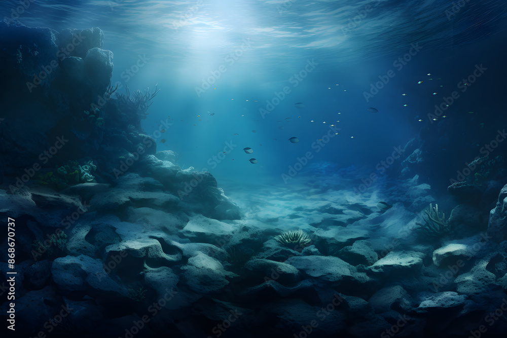 Naklejka premium underwater wallpaper background, wallpaper