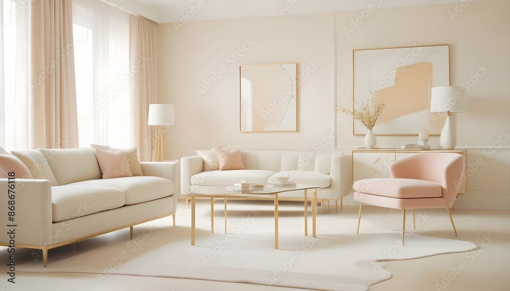 Fototapeta premium Photo interior modern design room 3d illustration