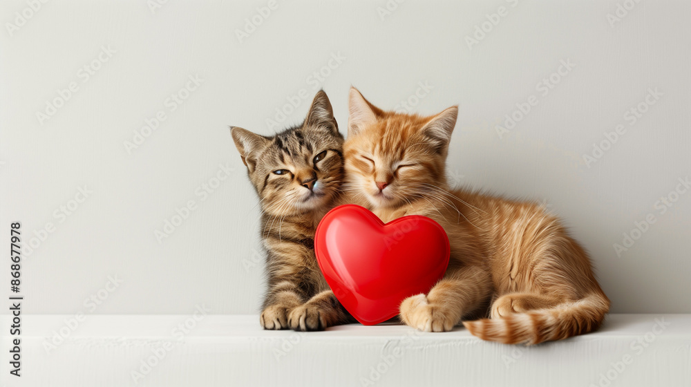 a pair of cats have fallen in love a pair of cats have fallen in love