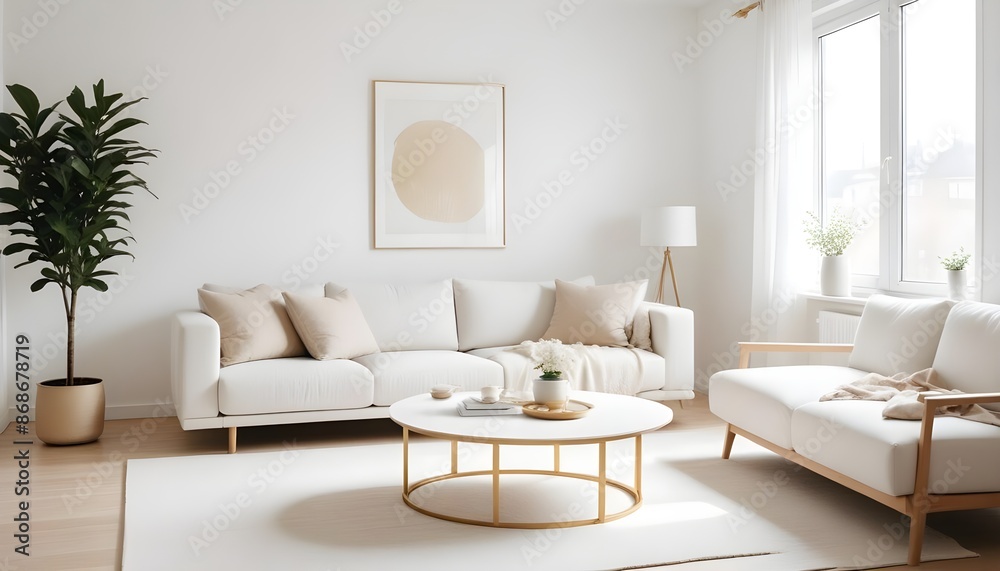 Obraz premium Photo interior modern design room 3d illustration