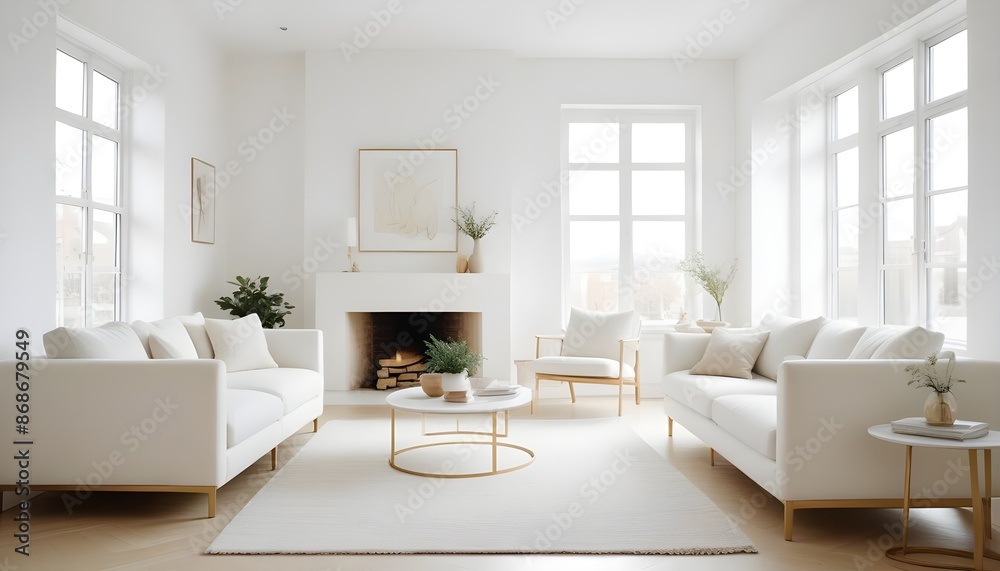 Photo interior modern design room 3d illustration Photo interior modern design room 3d illustration
