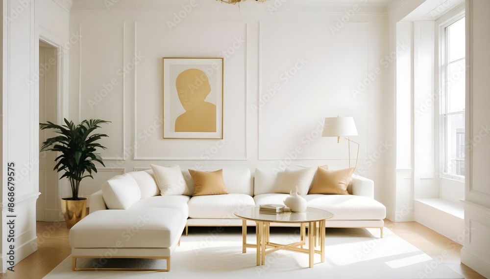 Fototapeta premium Photo interior modern design room 3d illustration