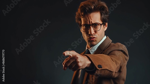 business man points his finger at you