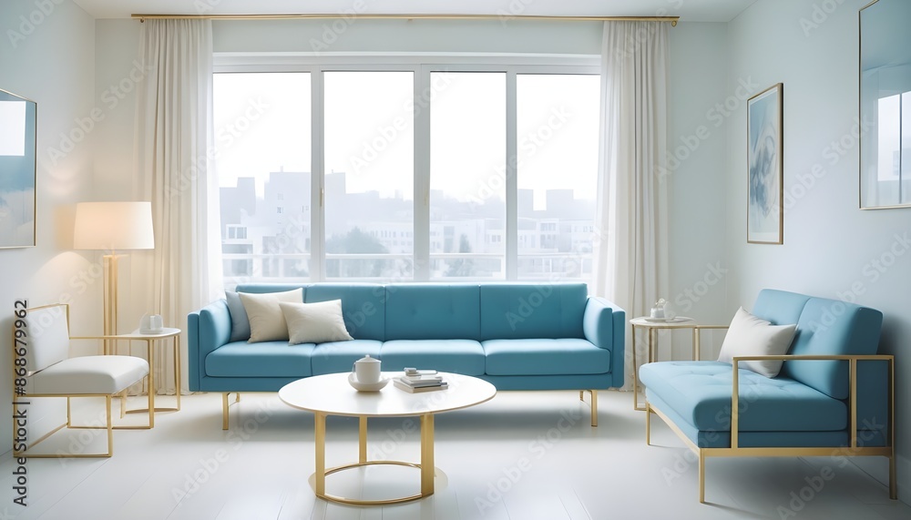 Fototapeta premium Photo interior modern design room 3d illustration