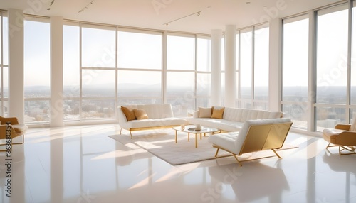 Photo interior modern design room 3d illustration