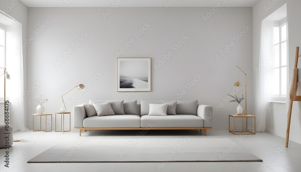 Photo interior modern design room 3d illustration Photo interior modern design room 3d illustration