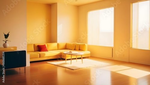 Photo interior modern design room 3d illustration