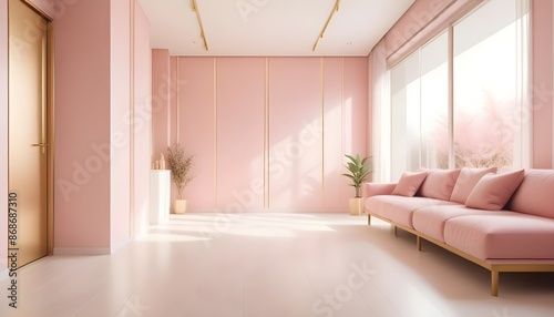 Photo interior modern design room 3d illustration