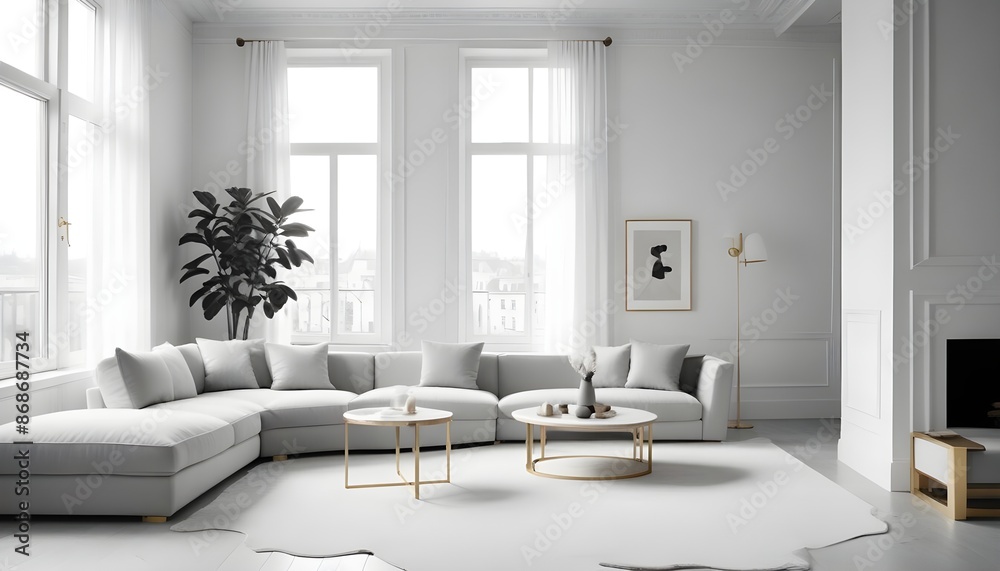 Photo interior modern design room 3d illustration Photo interior modern design room 3d illustration