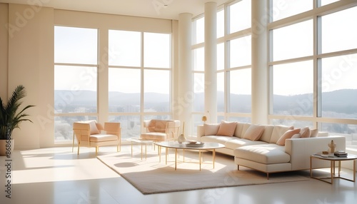 Photo interior modern design room 3d illustration