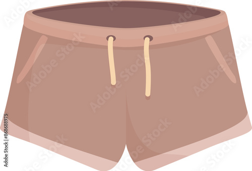 Beige shorts with pockets and a drawstring are perfect for a casual and comfortable look