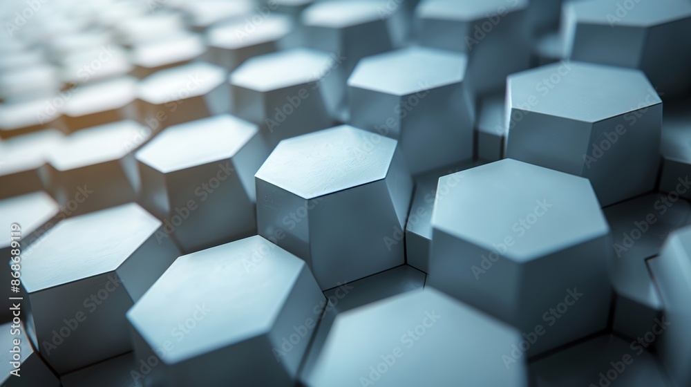 Scientific hexagonal pattern on a modern grey background Scientific hexagonal pattern on a modern grey background