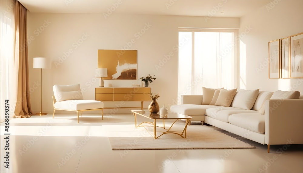 Fototapeta premium Photo interior modern design room 3d illustration