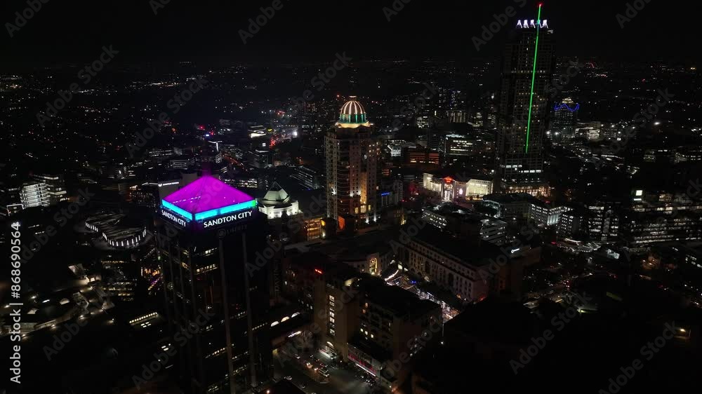 Sandton Skyline At Johannesburg Gauteng South Africa Medieval