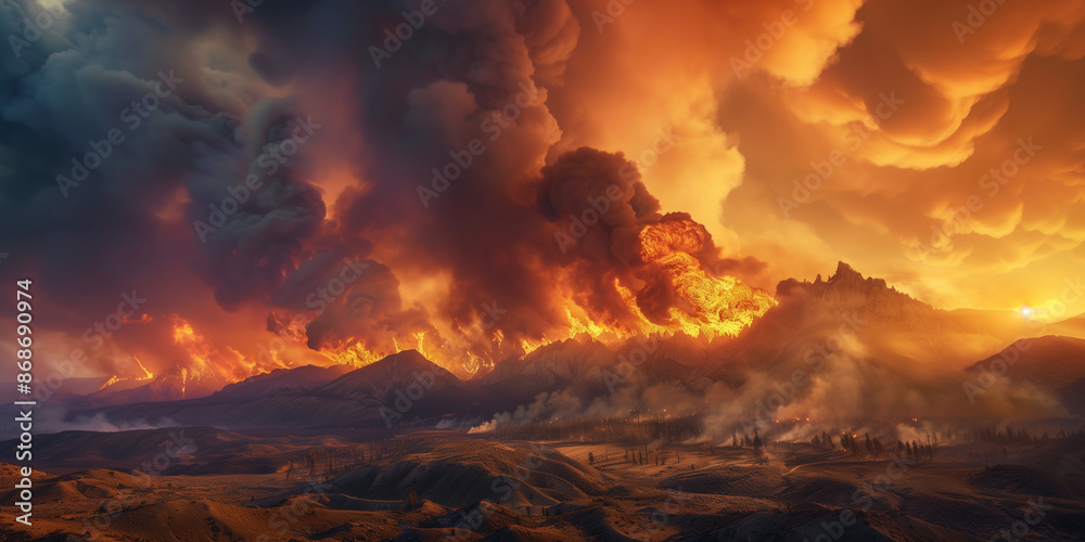 Naklejka premium Image related to global warming and renewable energy