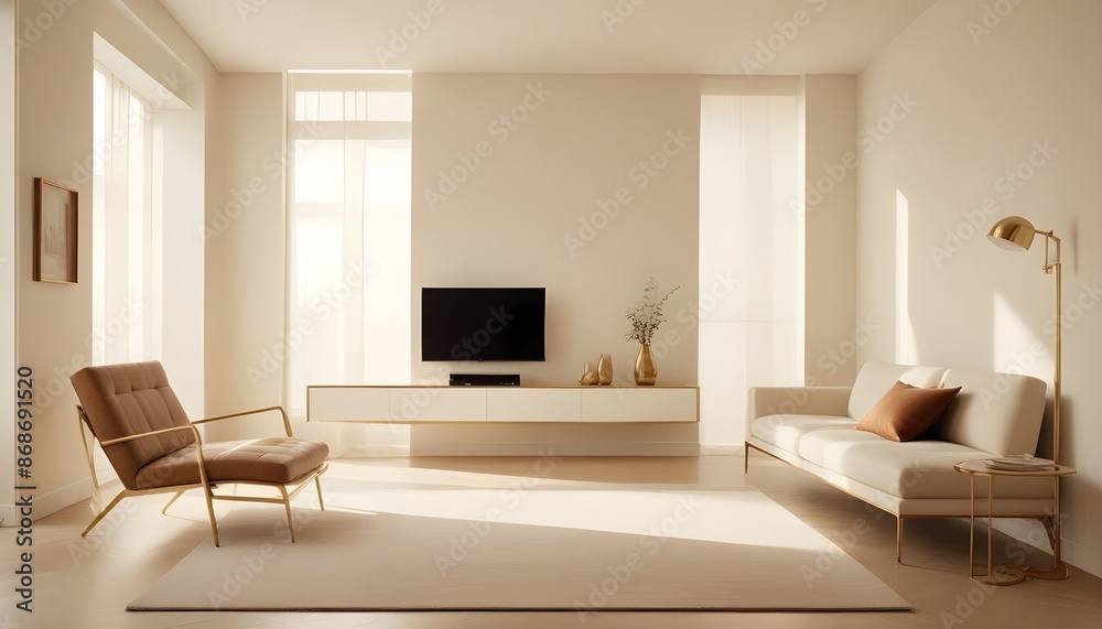 Fototapeta premium Photo interior modern design room 3d illustration