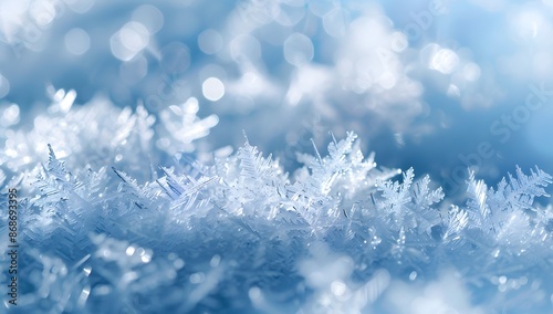 Winter Wonderland: Sparkling Ice Crystals Background © MD