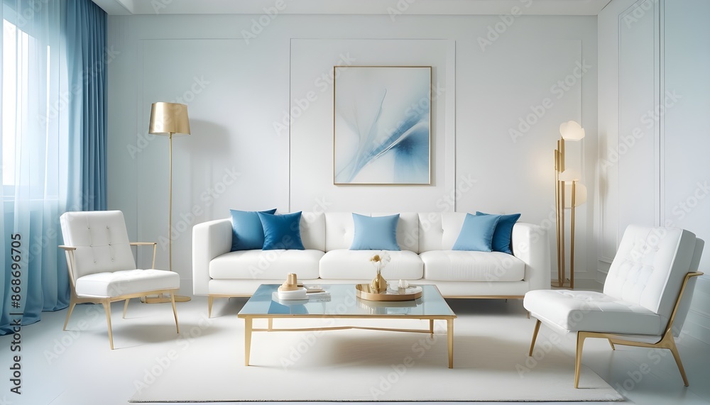 Photo interior modern design room 3d illustration Photo interior modern design room 3d illustration