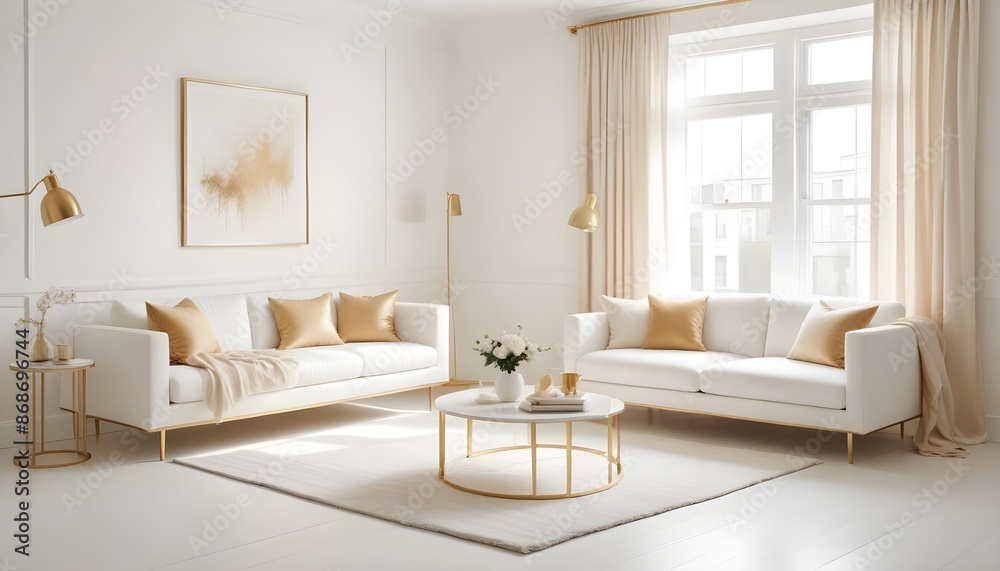 Photo interior modern design room 3d illustration Photo interior modern design room 3d illustration