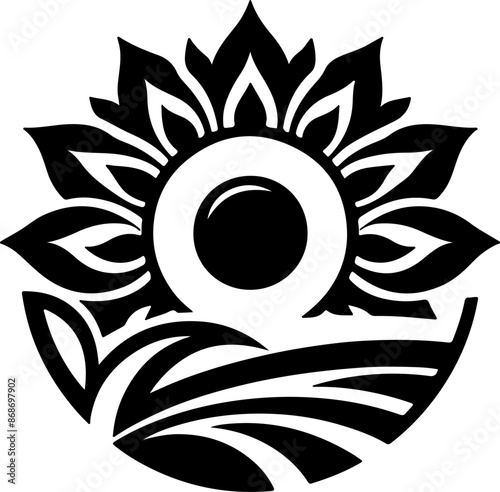 creative flower logo icon with a white background