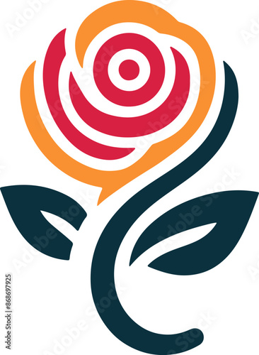 creative flower logo icon with a white background