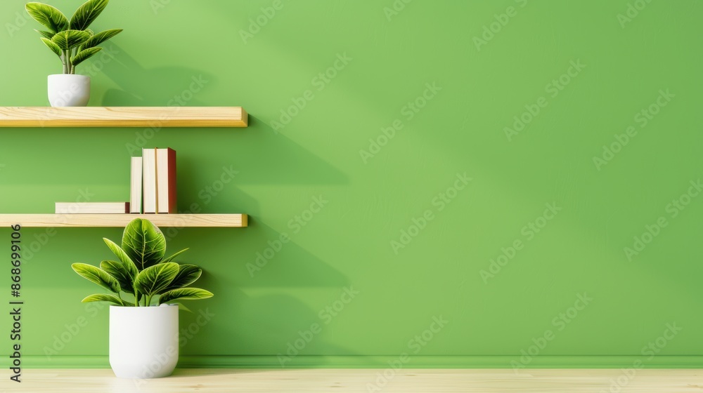 A sleek and stylish gold bookshelf, designed with a minimalist aesthetic to complement modern interiors. The image offers plenty of copy space for customization, ideal for advertising or marketing