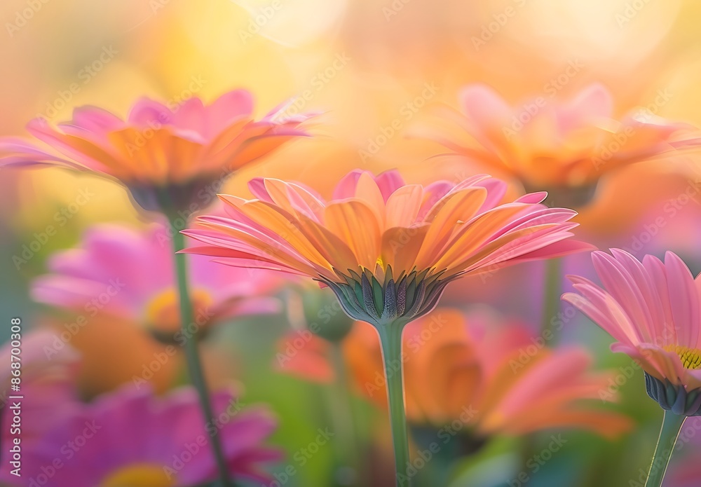 Fototapeta premium Impressionist Daisies in Warm Sunlight