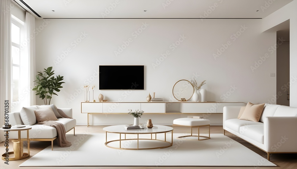 Fototapeta premium Photo interior modern design room 3d illustration