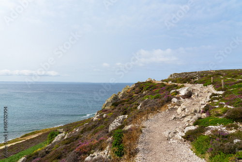 Wallpaper Mural Le sentier côtier de la presqu'île de Crozon longe la mer d'Iroise, offrant une vue spectaculaire en Bretagne. Torontodigital.ca