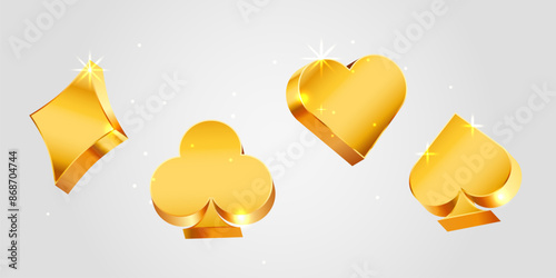 Casino background with card suit symbols. Vector illustration