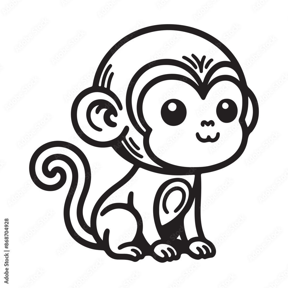 Monkey vector silhouette