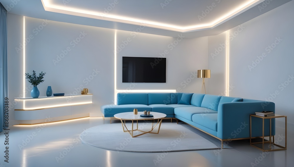 Photo interior modern design room 3d illustration Photo interior modern design room 3d illustration