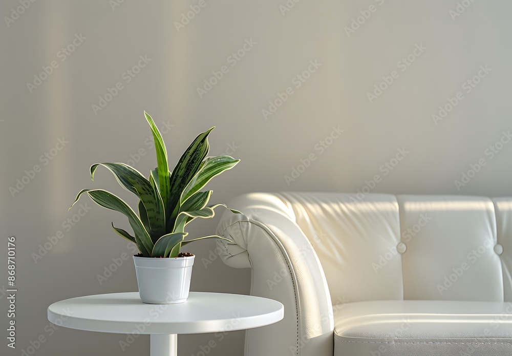 Minimalist Interior Design with Snake Plant Minimalist Interior Design with Snake Plant