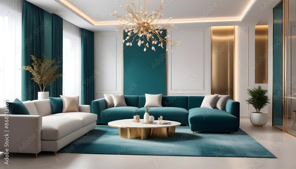 Photo interior modern design room 3d illustration Photo interior modern design room 3d illustration