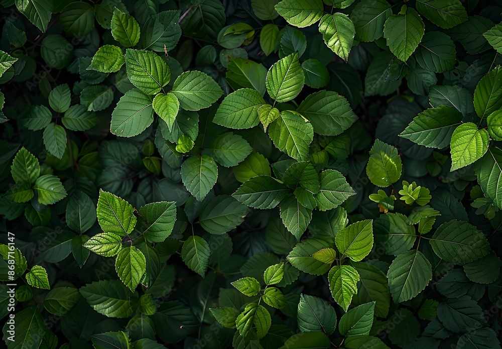 Lush Green Leaves Texture in Garden Lush Green Leaves Texture in Garden