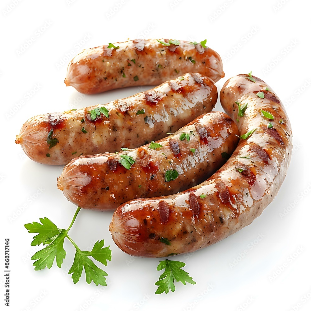 Four grilled sausages Four grilled sausages