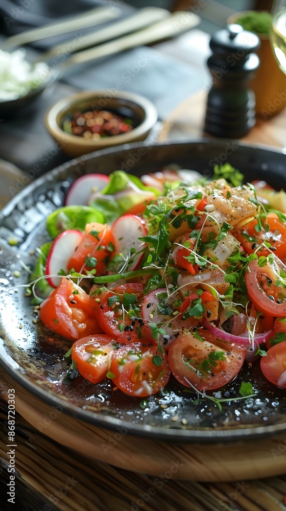 Fresh Tomato Salad with Herbs and Sesame Seeds Fresh Tomato Salad with Herbs and Sesame Seeds