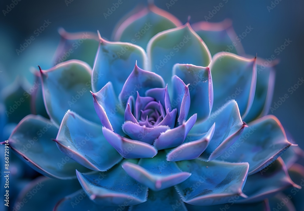 Macro Photography of Blue and Purple Succulent Macro Photography of Blue and Purple Succulent