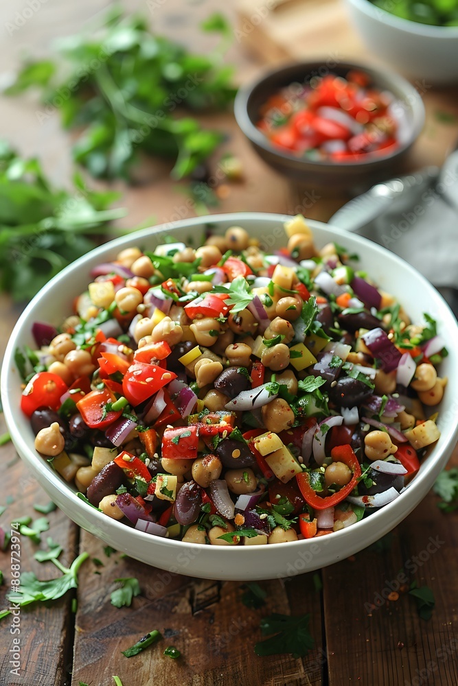 Chickpea Salad with Red Peppers and Parsley Chickpea Salad with Red Peppers and Parsley