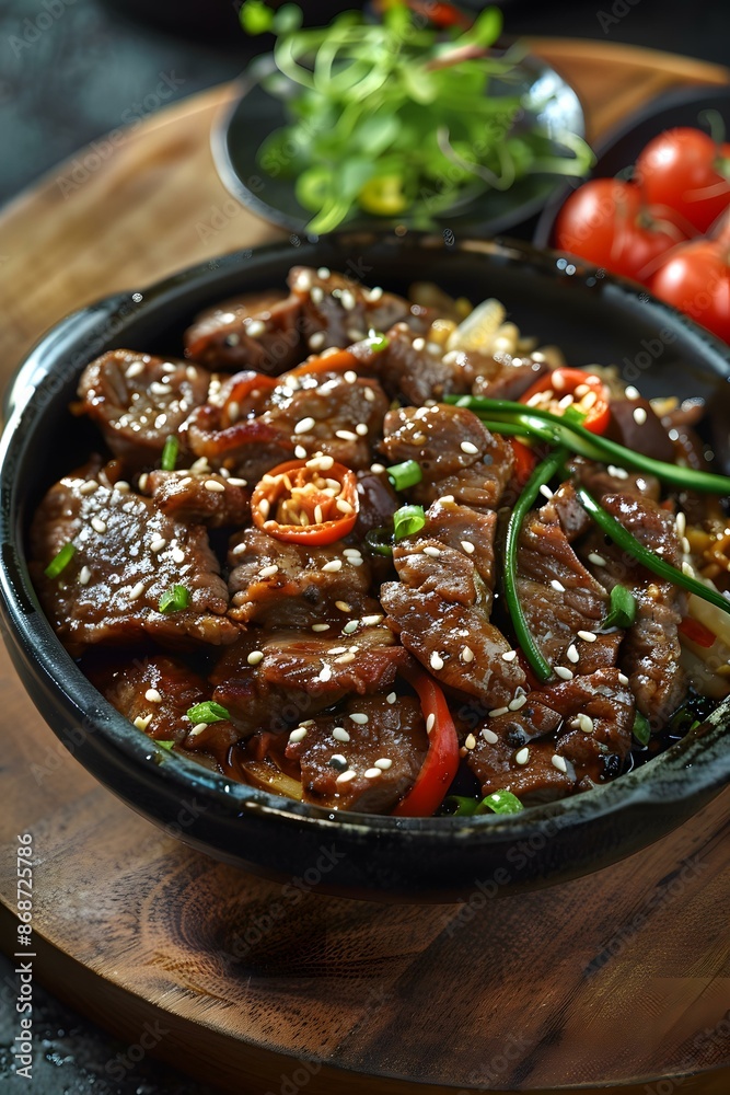 korean beef bulgogi with sesame seeds korean beef bulgogi with sesame seeds